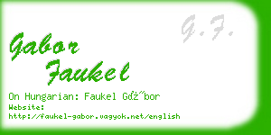 gabor faukel business card